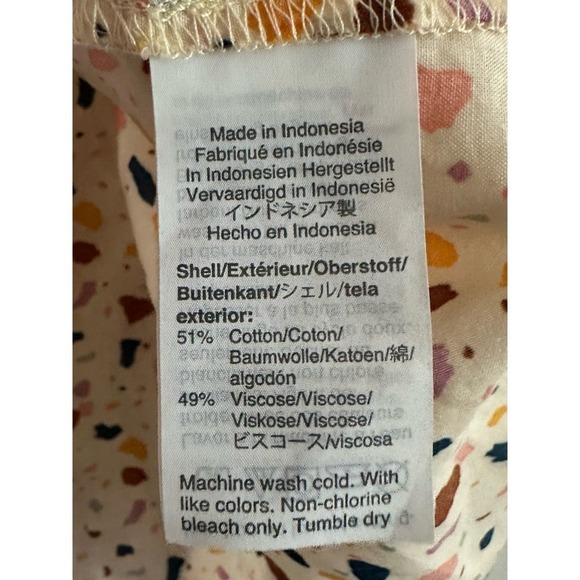 NWT MADEWELL Tie-Front Cami Top in Terrazzo Bow Speckled Multicolor Sleeveless 2 - Picture 5 of 6